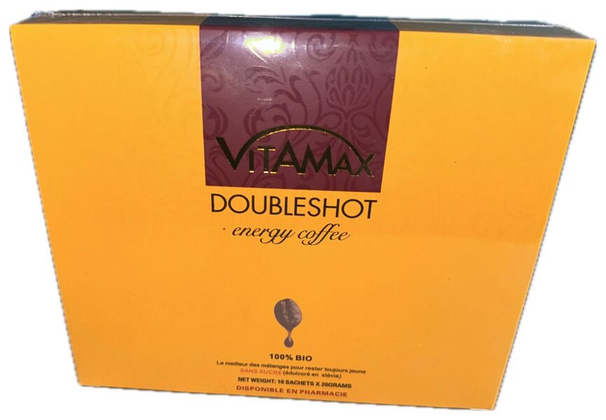 Café Doubleshot Energy -Vitamax - Supplément Alimentaire 100% Bio pour Homme - 10 sachets de 20 g
